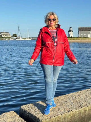 Women's New Englander® Rain Jacket RED Cathys Place