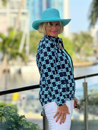 BLUE MEDALLION FULL ZIPPER LULU-B