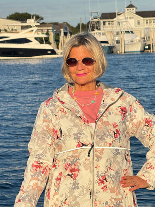 Women's New Englander® Floral Printed Rain Jacket CHARLES RIVER RAIN APPAREL