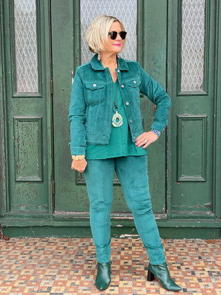 LULU-B EMERALD  VELOUR JACKET LULU-B