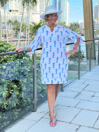 LULU B SHORELINE CHARM NOTCH SLEEVE DRESS LULU-B