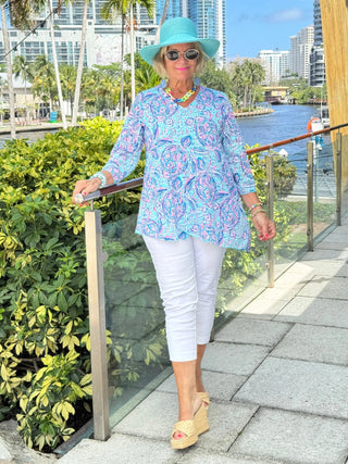 BLUE TURTLE ASYMMETRIC TOP LULU-B