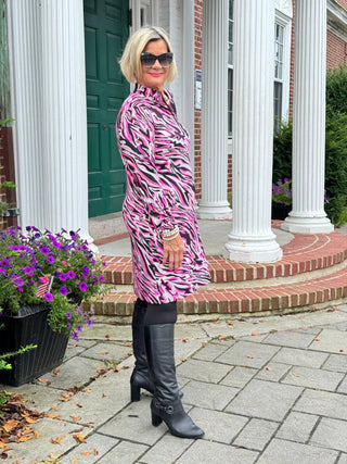 LULU-B SIZZLE PINK ZIPPER DRESS LULU-B