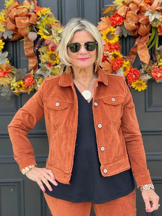 LULU-B COPPER VELOUR PANTS LULU-B