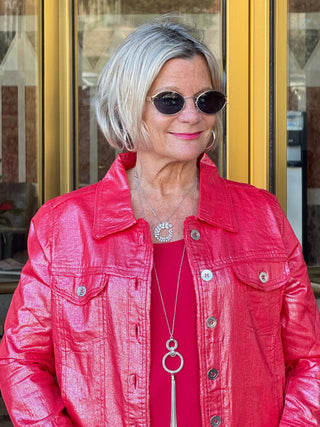 Red Metallic Jacket Cathys Place
