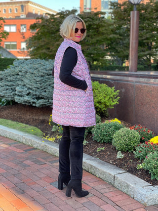 AUBREY PINK PUFFER VEST LULU-B