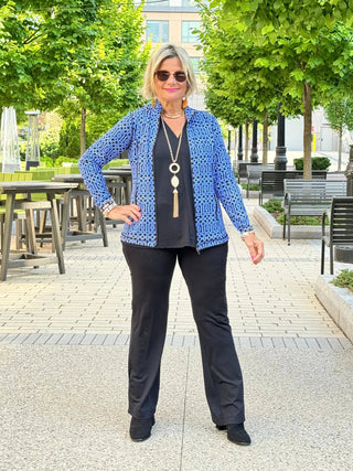 LULU-B SHADES OF BLUE FULL ZIPPER LULU-B