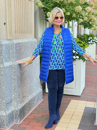 LULU-B COBALT PUFFER VEST LULU-B
