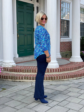 FANTASIA BLUE ASYMMETRIC TOP LULU-B