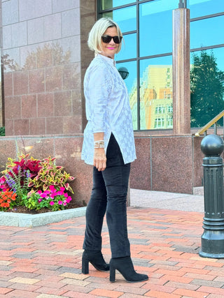 LULU-B WHITE & GOLD METALIC TUNIC LULU-B