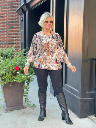 LEOPARD TAN FASHION TOP Cathys Place