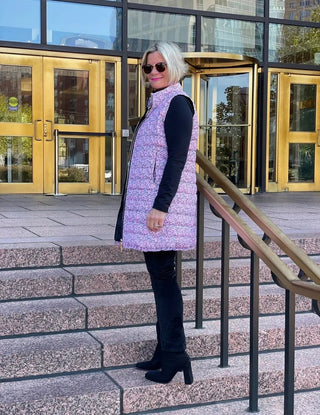AUBREY PINK PUFFER VEST LULU-B