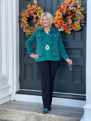 LULU-B EMERALD  VELOUR JACKET LULU-B