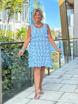 LULU B COASTAL BLOOM CHA CHA DRESS LULU-B