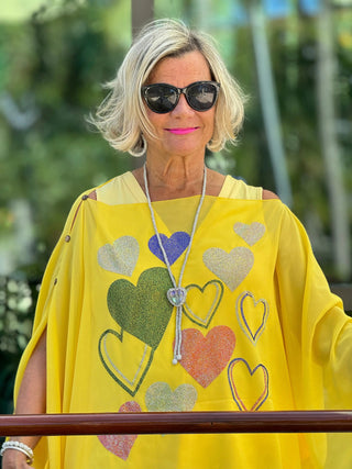 SWAROVSKI CRYSTAL YELLOW  HEART TOP KOKOMO
