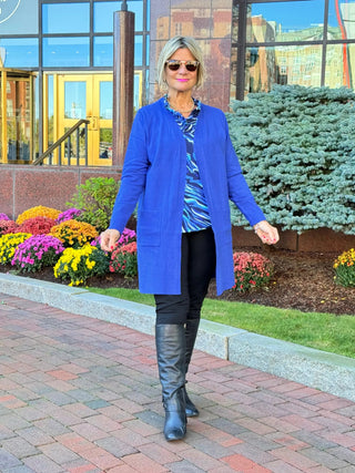 LULU-B SAPPHIRE CASHMERE CARDIGAN LULU-B