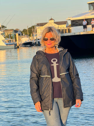 Women's New Englander® Rain Jacket NAVY Cathys Place