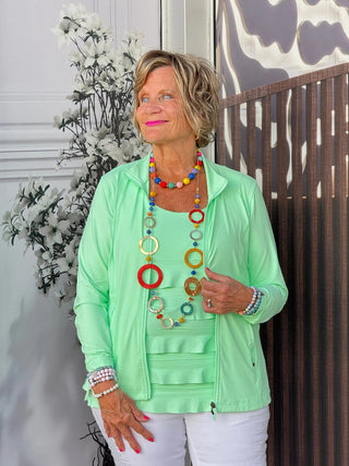 LULU-B SOFT MINT FULL ZIPER JACKET LULU-B