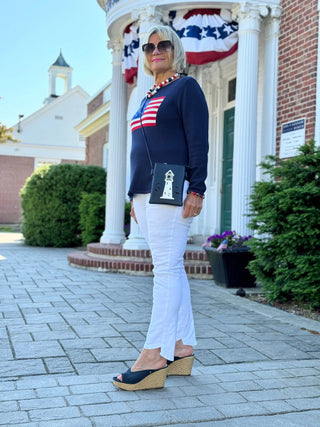 LULU-B NAVY FLAG SWEATER LULU-B