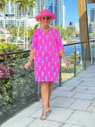 LULU B SEAHORSE BAY ELBOW SLEEVE DRESS LULU-B