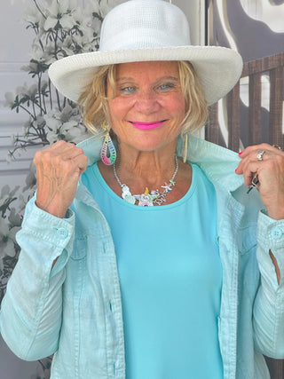 KEY WEST SEA FOAM LINEN JACKET LULU-B