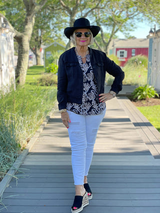 NAUTICAL LANE SHORT SLEEVE LULU-B