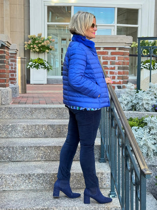 LULLU-B COBALT FAUX FUR PUFFER LULU-B