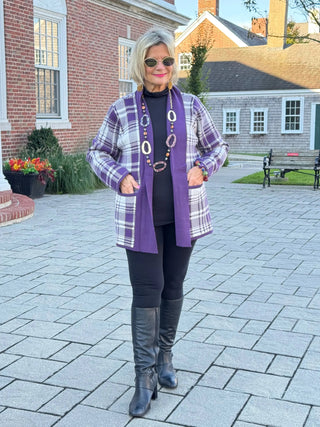 SOUTHERN NIGHTS PURPLE POCKET SWEATER Cathys Place