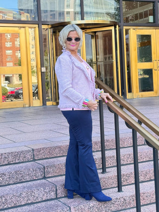 LULU-B CITY LIMIT PINK FRINGE JACKET LULU-B