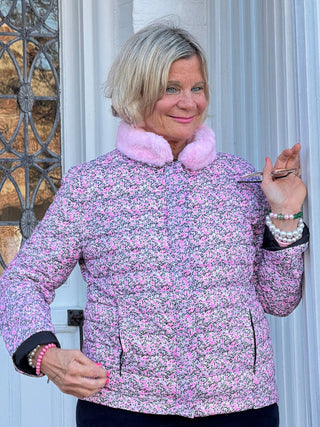 LULU-B PINK AUBREY FAUX FUR JACKET LULU-B