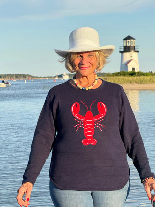 NAVY LOBSTER SWEATER Cathys Place