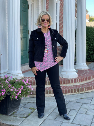 AUBREY PINK ASYMMETRIC TOP LULU-B