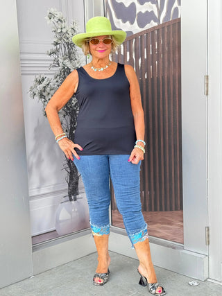 BLACK SPANK TANK LULU-B