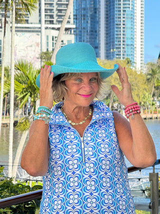 LULU B COASTAL BLOOM ZIPPER SWING DRESS LULU-B