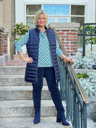 LULU-B NAVY PUFFER VEST LULU-B