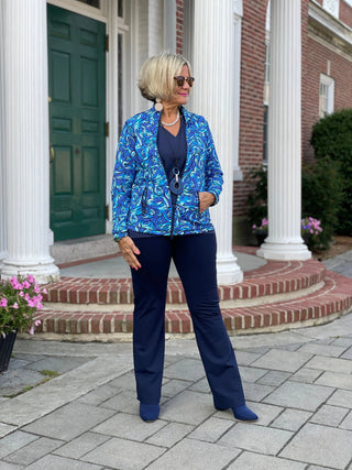 FANTASIA  BLUE FULL ZIPPER JACKET LULU-B