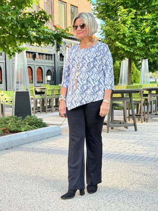 LULU-B WINTER WHITE ASYMMETRIC TOP LULU-B