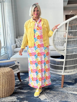 PALM BEACH  GARDEN RUFFLE MAXI DRESS - Cathys Place