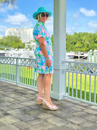 SEASHELL BEACH COLLAR DRESS - Cathys Place
