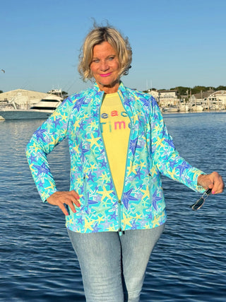 LULU-B YELLOW BEACH TIME SWEATER LULU-B