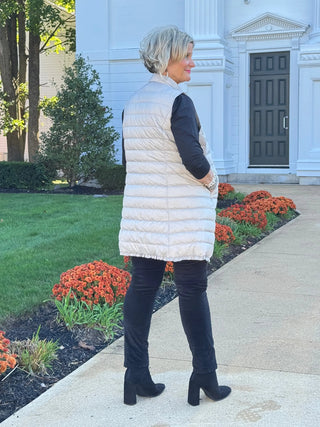 LULU-B SILVER PUFFER VEST LULU-B