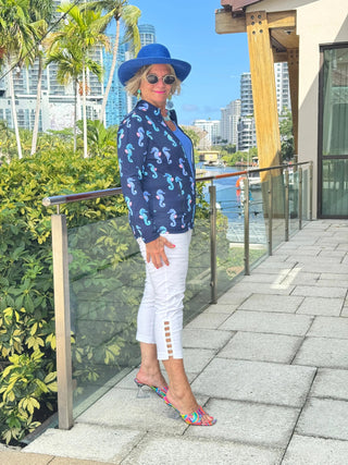 LULU B MIDNIGHT REEF FULL ZIPPER JACKET LULU-B