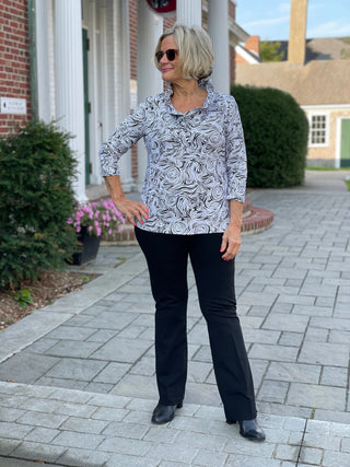ELEGANT EXPRESSIONS RUFFLE TOP LULU-B