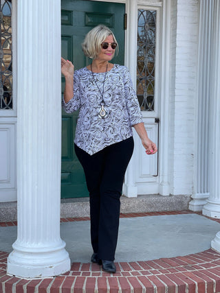 ELEGANT EXPRESSIONS ASYMMETRIC TOP LULU-B