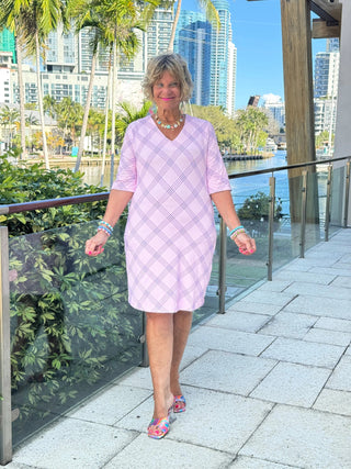 LULU B PINK CHIC ELBOW SLEEVE DRESS LULU-B