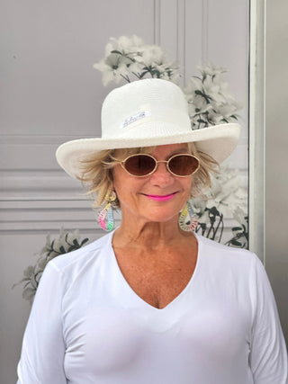 WHITE SLEEVE V NECK LULU-B