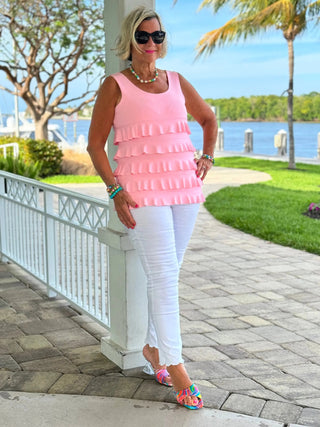 CLEAR PINK CHA CHA TANK LULU-B
