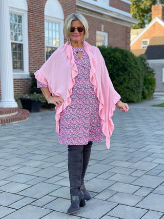 AUBREY PINK KEYHOLE DRESS LULU-B