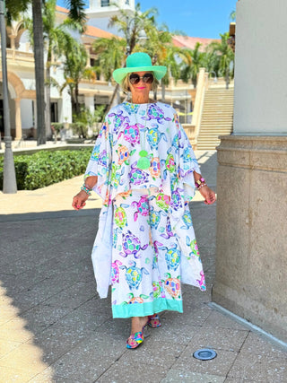 TROPICAL TURTLE PALAZZO CATHYS RESORTWEAR