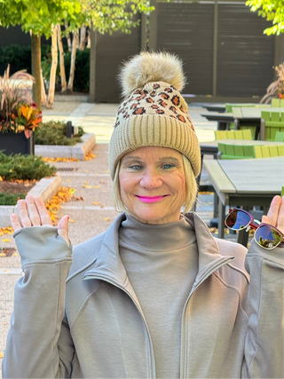 MOCK NECK TAUPE TOP LULU-B